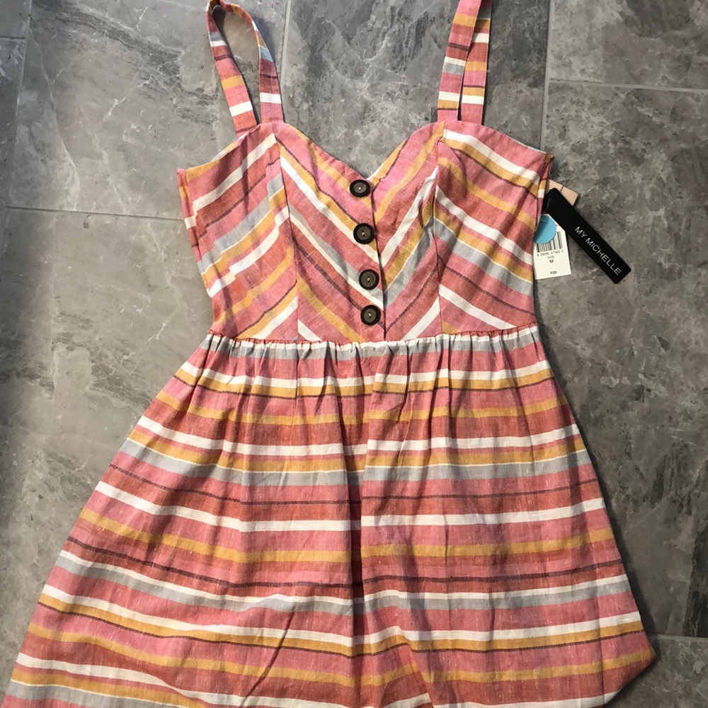Stripped Chevron dress